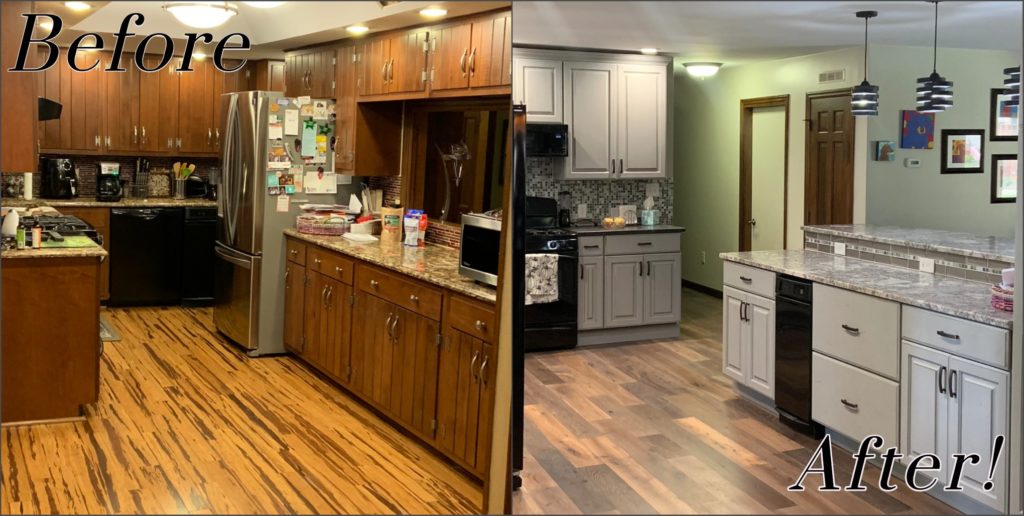 FitzPatrick Construction, Inc. Kitchen before and after pictures - Lincoln, IL